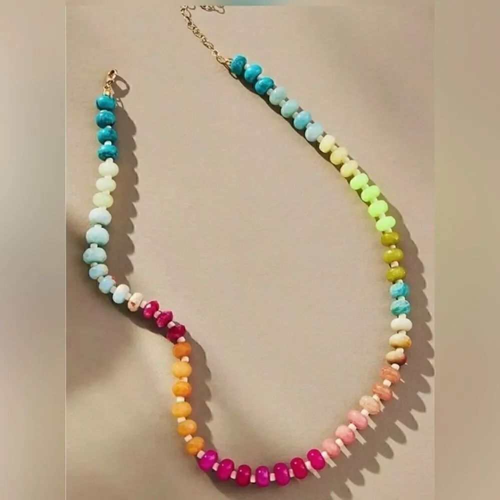 Bohemian rainbow necklace A517